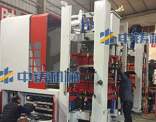 鑄造造型機組裝現場