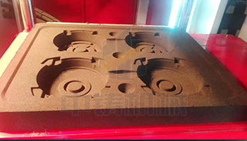 電機端蓋造型砂型效果_電機端蓋造型機