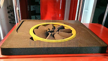 空壓機飛輪造型砂型效果_空壓機飛輪造型機